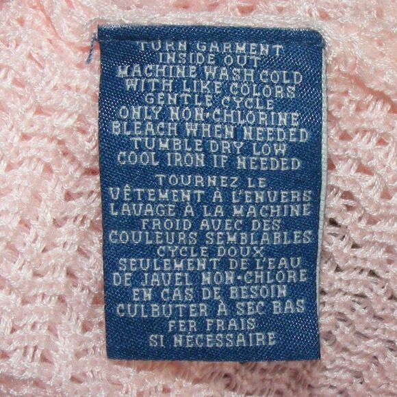 CARIBBEAN JOE Sweater, SP Petite, Loose Knit, Pink, Faux Button back, Wide neck - Picture 10 of 10